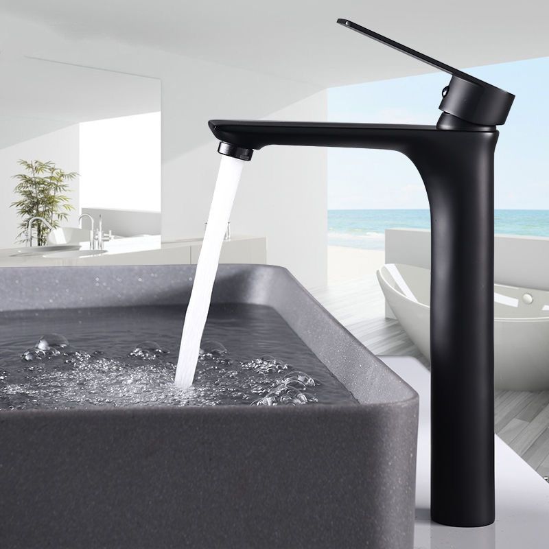 Glam Vessel Sink Faucet Brass Lever Handles with Water Hose Basin Lavatory Faucet