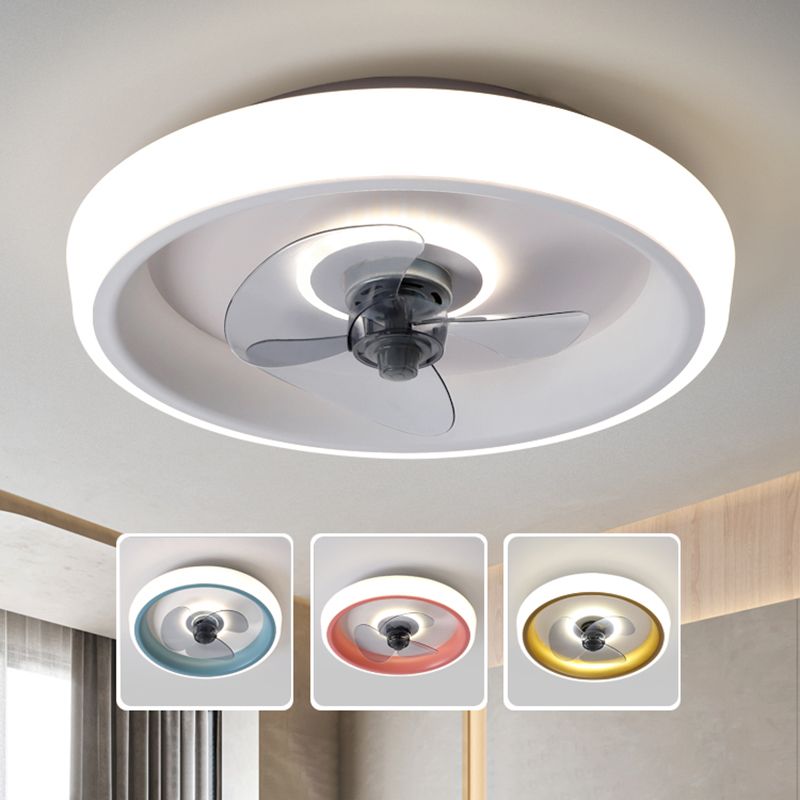 2 Light Ceiling Fan Lamp Modern Style Metal Ceiling Fan Lighting for Living Room