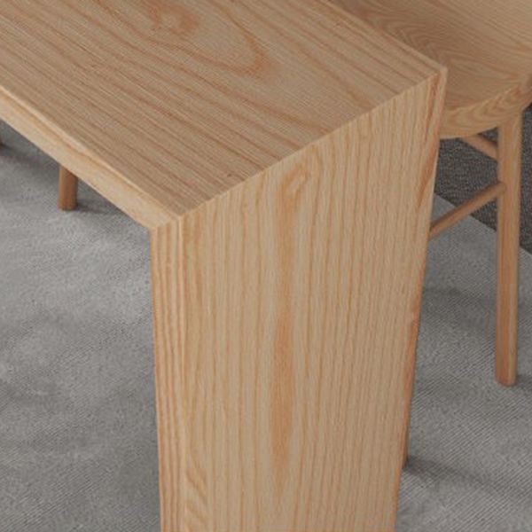 Natural Pine Wood Bistro Table with Double Pedestal for Home