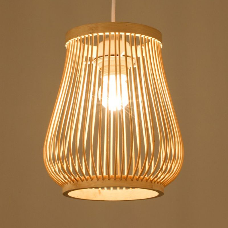 Modern Hand Twisted Ceiling Pendant Lamp Bamboo Ceiling Lamp