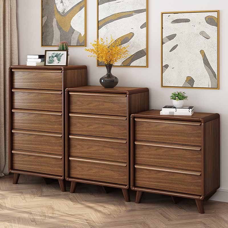 Traditional Rubber Wood Dresser Bedroom Storage Chest Dresser with Drawer