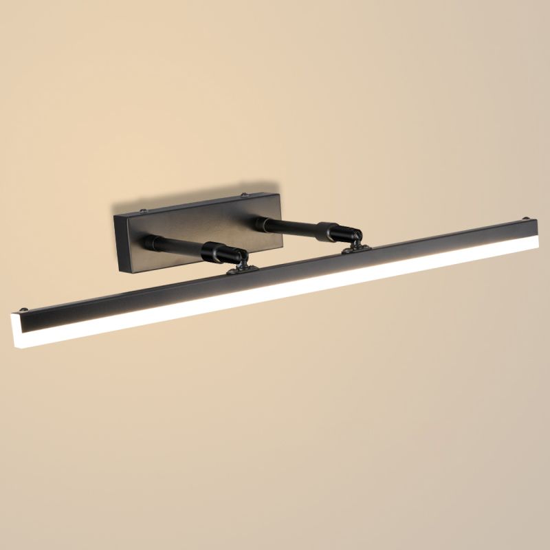 Modern Minimalist Style Linear LED Bathroom Vanity Light Fixtures Acrylic Vanity Wall Sconce in Black Finish