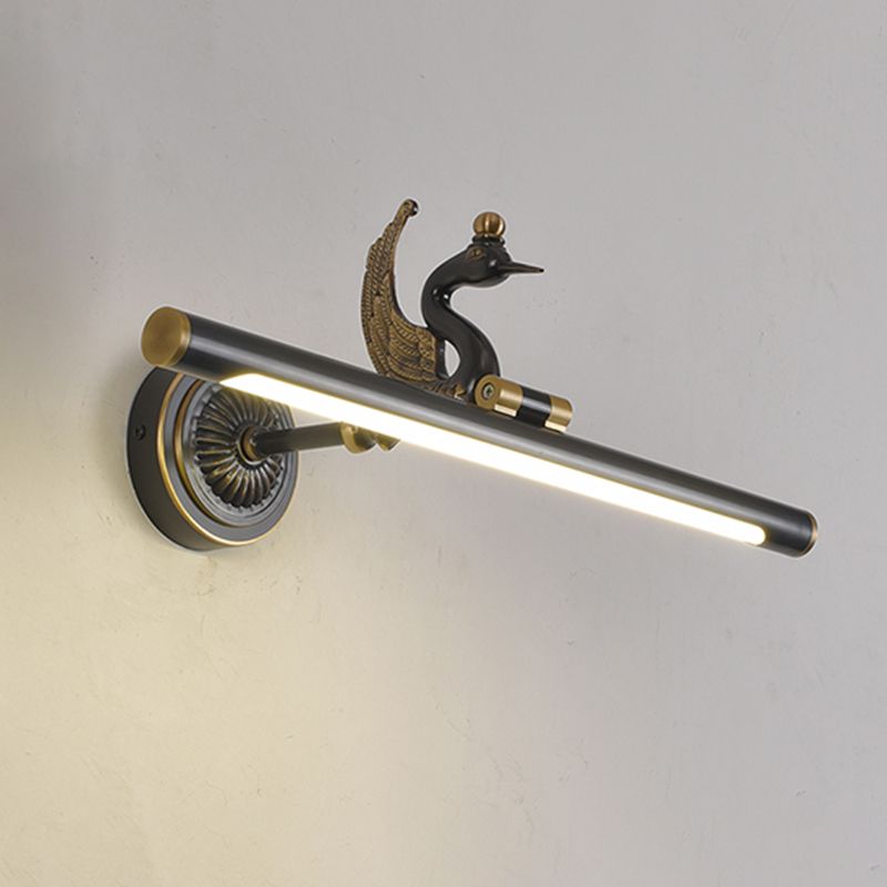 Luces de tocador de tocador montado en la pared cilíndrica de estilo de lujo de estilo de lujo de mediados de siglo Cobre 1 accesorios de iluminación de tocador de luz para baño