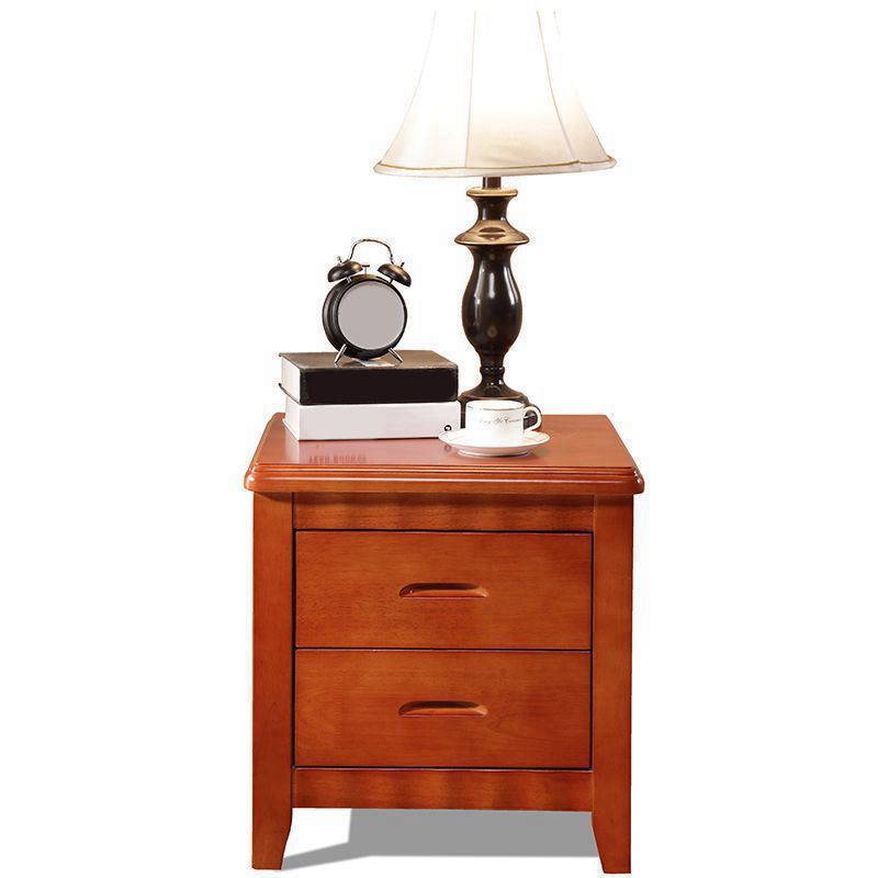 Contemporary Bedside Cabinet Solid Wood Night Table with Drawers