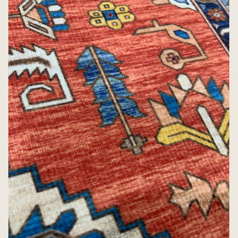 Classical Tribal Print Carpet Polyester Indoor Carpet Non-Slip Backing Rug for Home Decoration