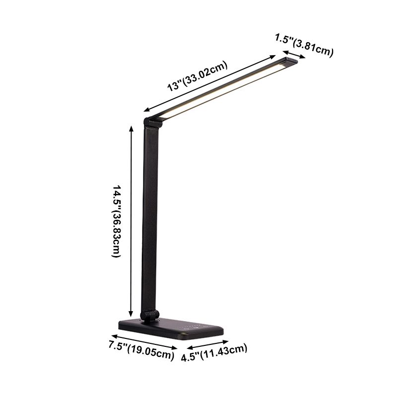 USB Table Lamp with Touch Control, Metal Task Folding LED Table Light for Bedroom