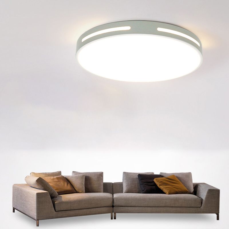 Acrylique Round RGBW Ceiling Light Nordic White Smart LED Flush Mounted Fixture for Bedroom