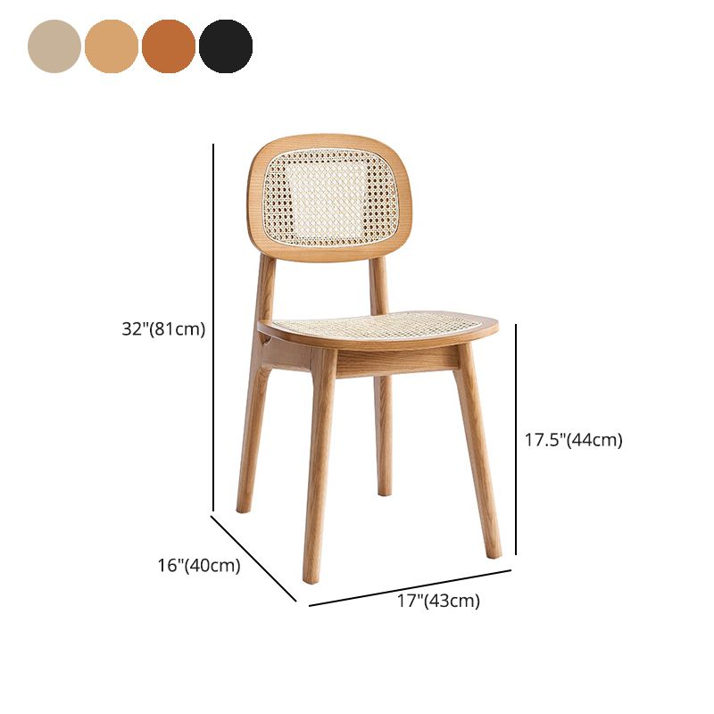 Modern Style Wooden Chair Dining Armless Open Back Chairs for Kitchen