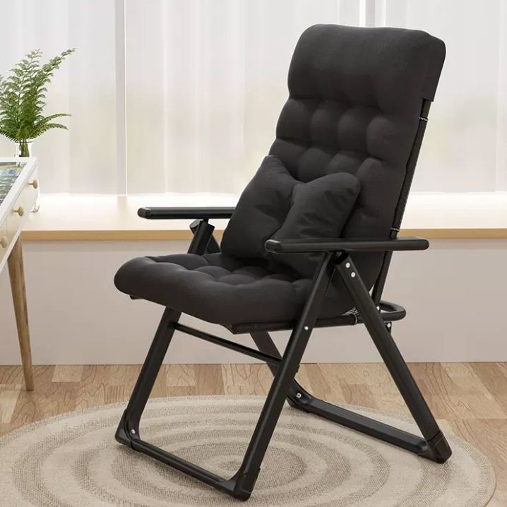 Contemporary Recliner Chair with Metal Base with Position Lock Back