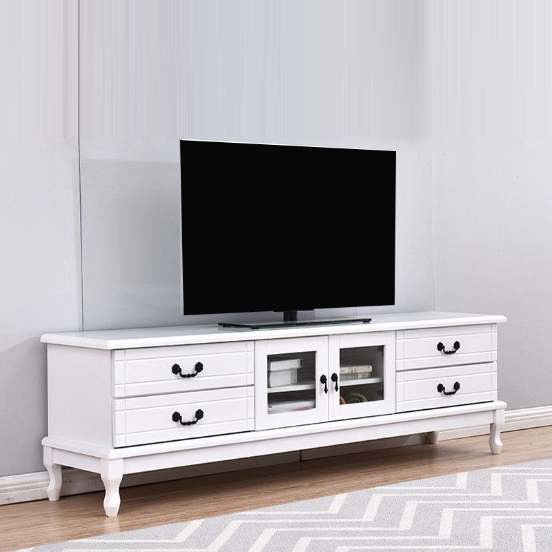 Traditional TV Stand Console Wooden Media Console TV Stand with Drawers