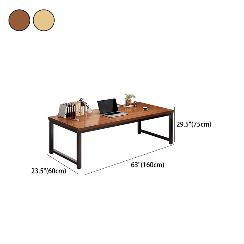 23.5" W Wooden Office Desk Modern Writing Desk with H-shape Base