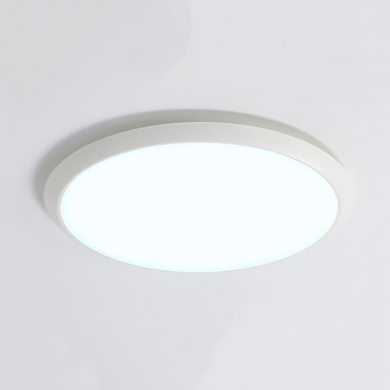 Single White Modernism Flush Mount Lighting Round Ceiling Light for Foyer