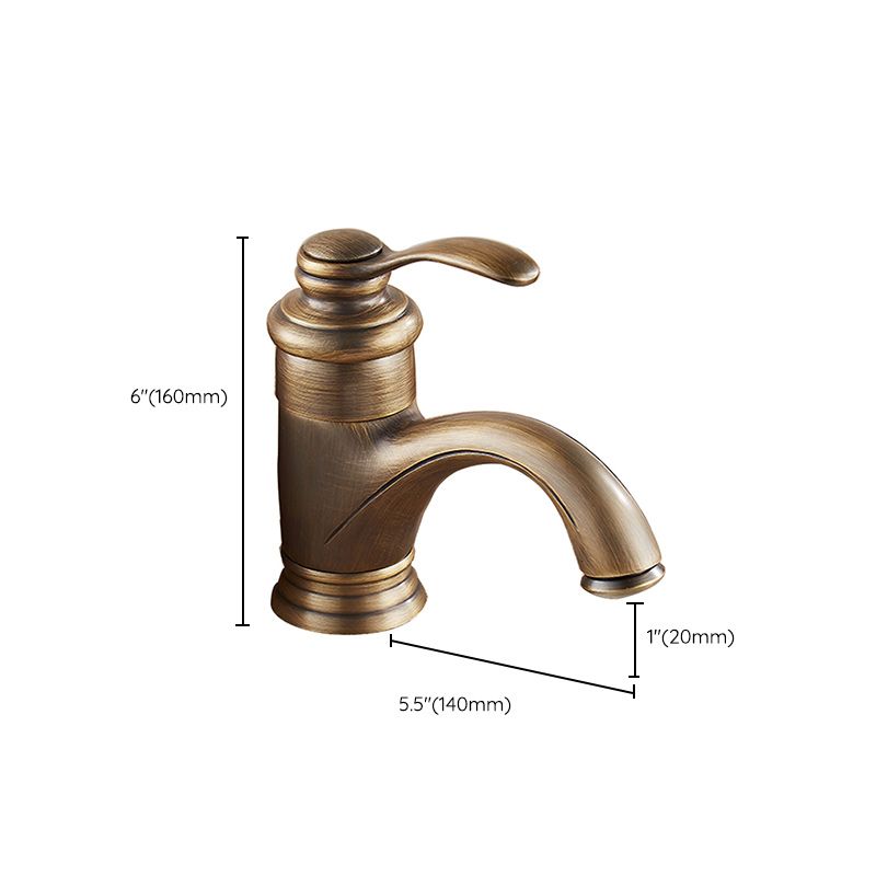 Glam Style Bathroom Sink Faucet Single Handle Low Arc Sink Faucet