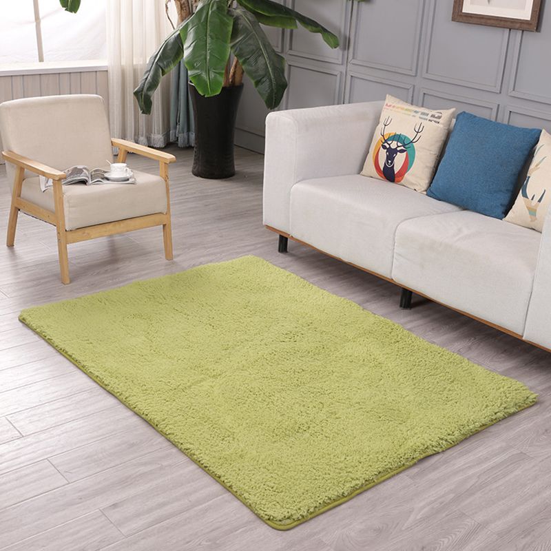 Nordic Solid Color Rug Multi Color PVC Indoor Rug Pet Friendly Anti-Slip Backing Area Carpet for Living Room