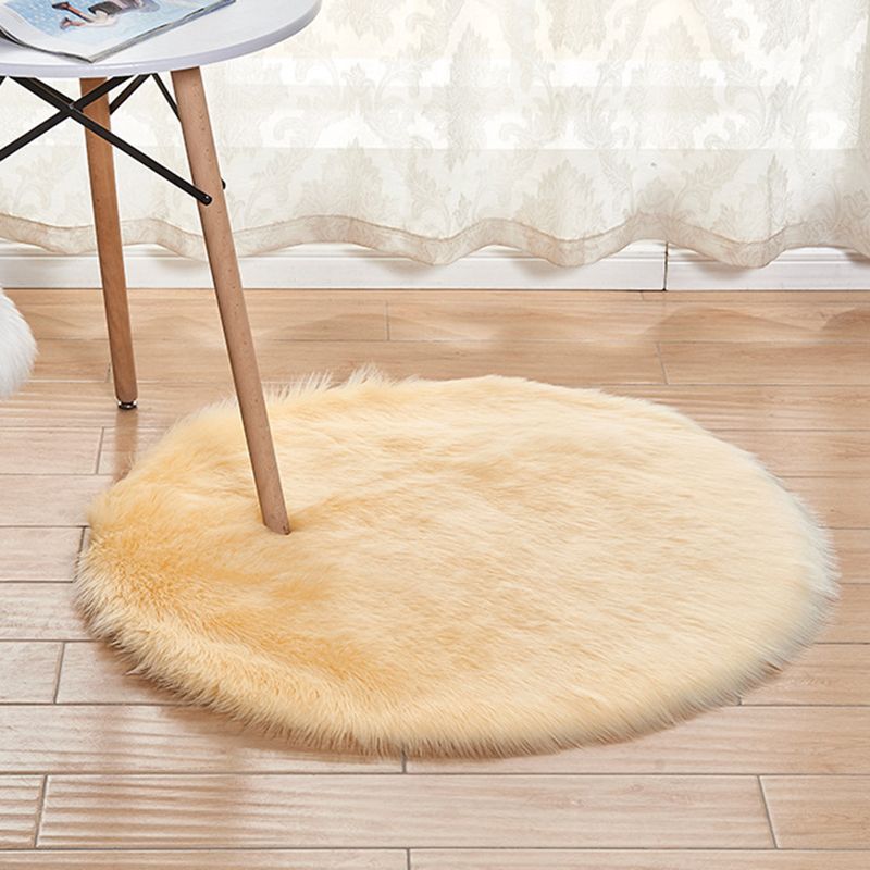 Contemporary Simple Plain Rug Comfort Shag Area Carpet Polypropylene Washable Rug for Living Room