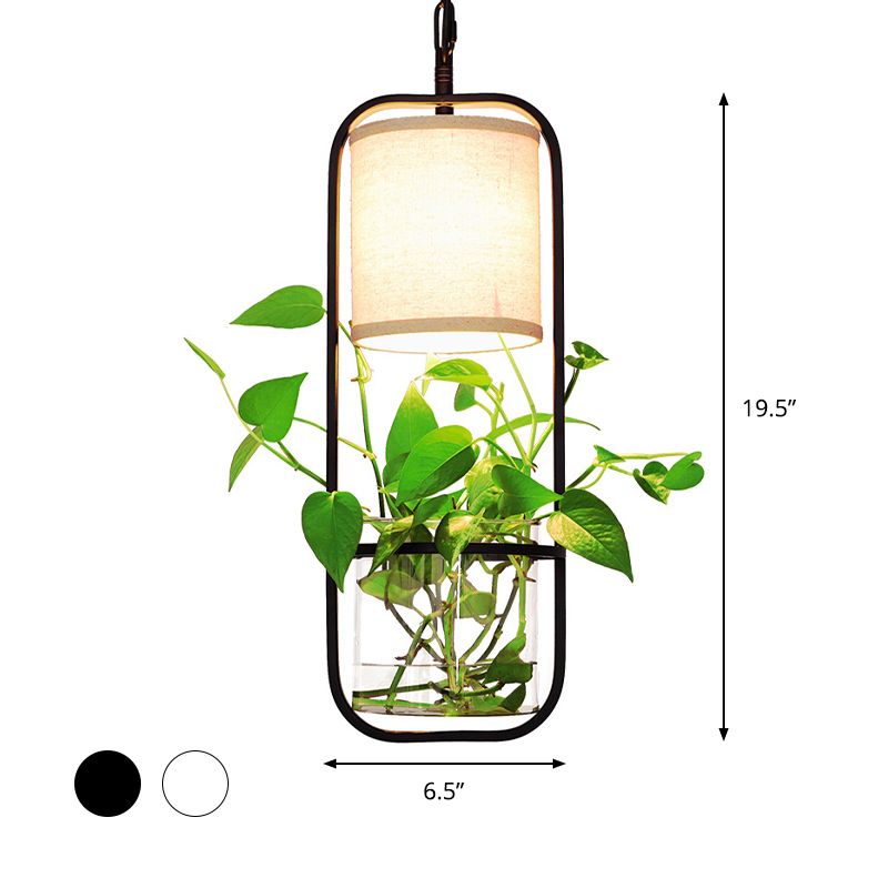 1 Glühmetallheizleuchte Leuchte Industrie Schwarz/Weiß Zylindrisches Restaurant LED Hanging Lamp Kit