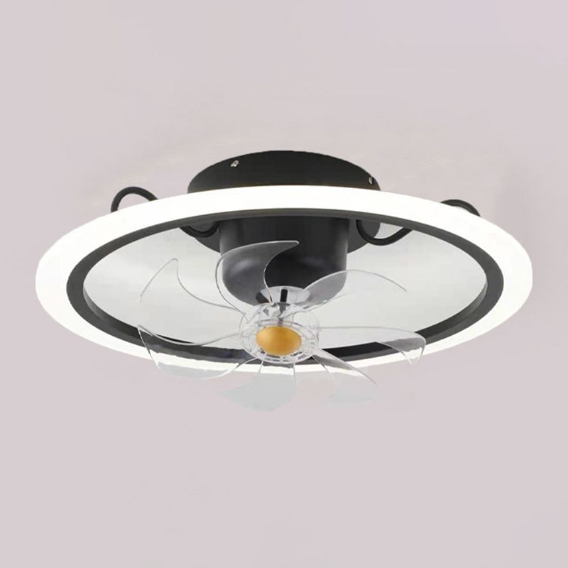 Ventile a soffitto del cerchio metallico leggero moderno lampada a soffitto a LED per camera da letto