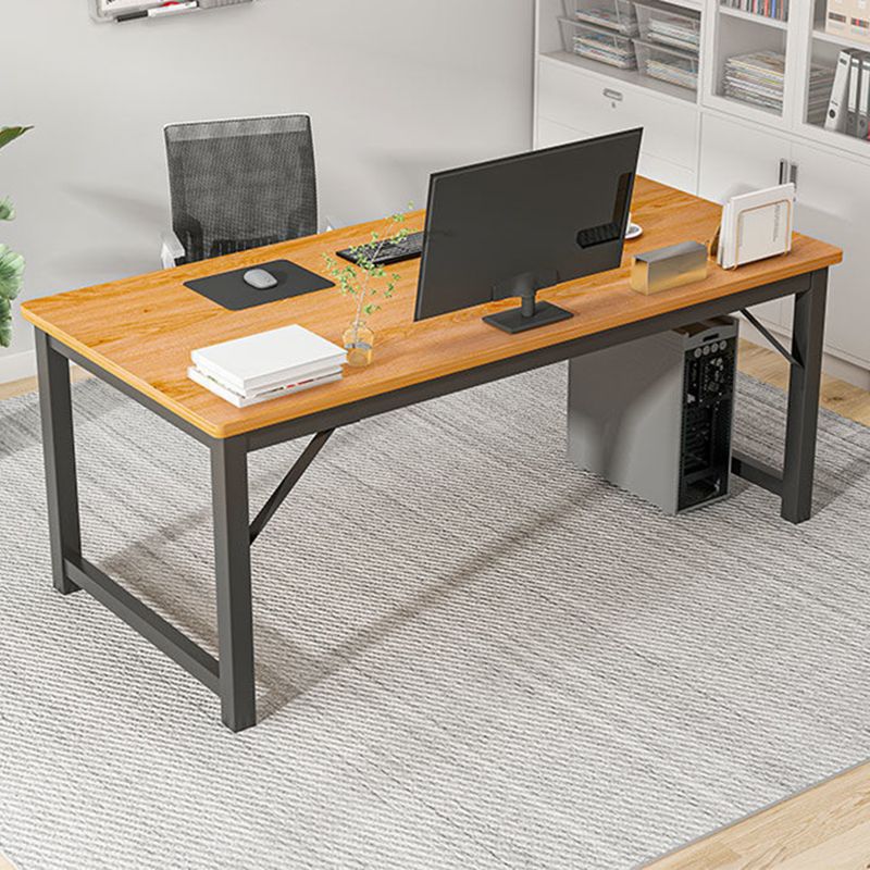 Metal Wood Sled Writing Desk Rectangular Office Desk for Bedroom