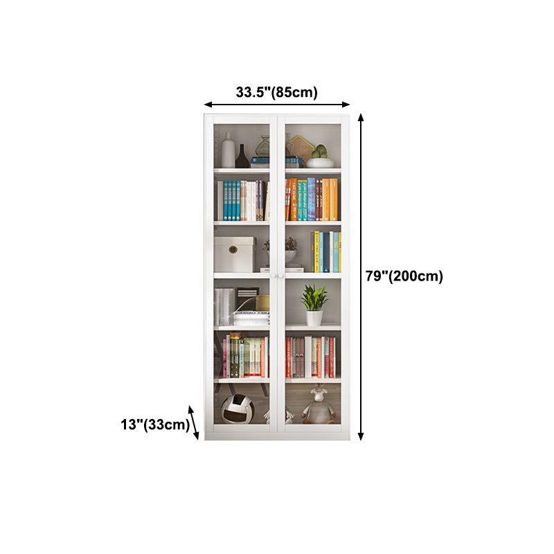 Closed Back Bookshelf Contemporary Style Bookcase for Study Room Office