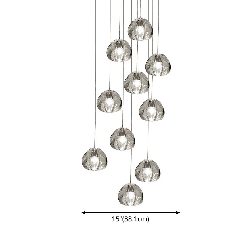 Heldere bubbelglas mini hanglamp moderne Noordse LED Round Trap Hanging Lamp