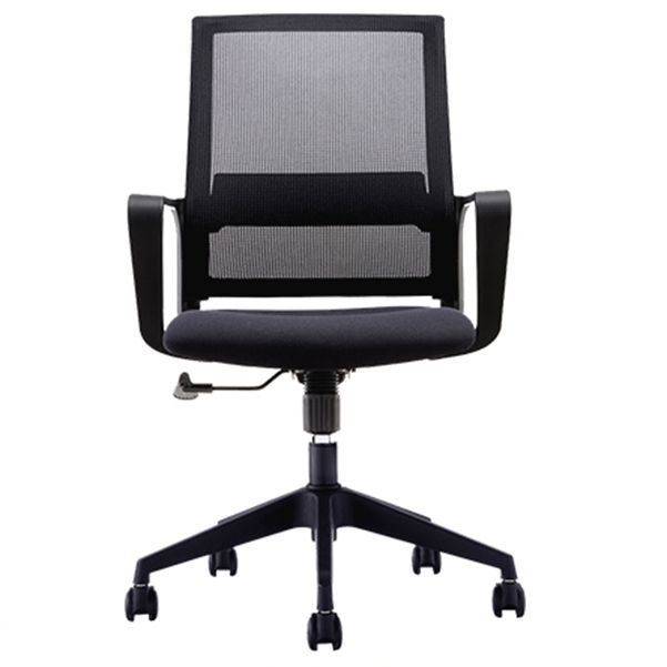 Modern Mid-Back Office Chair Black Frame No Distressing Desk Chair