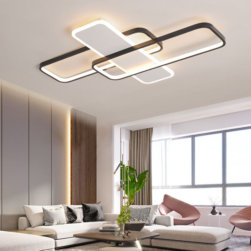 Metal Geometrical Ceiling Mounted Light Modern LED Ceiling Light Fixture for Living Room