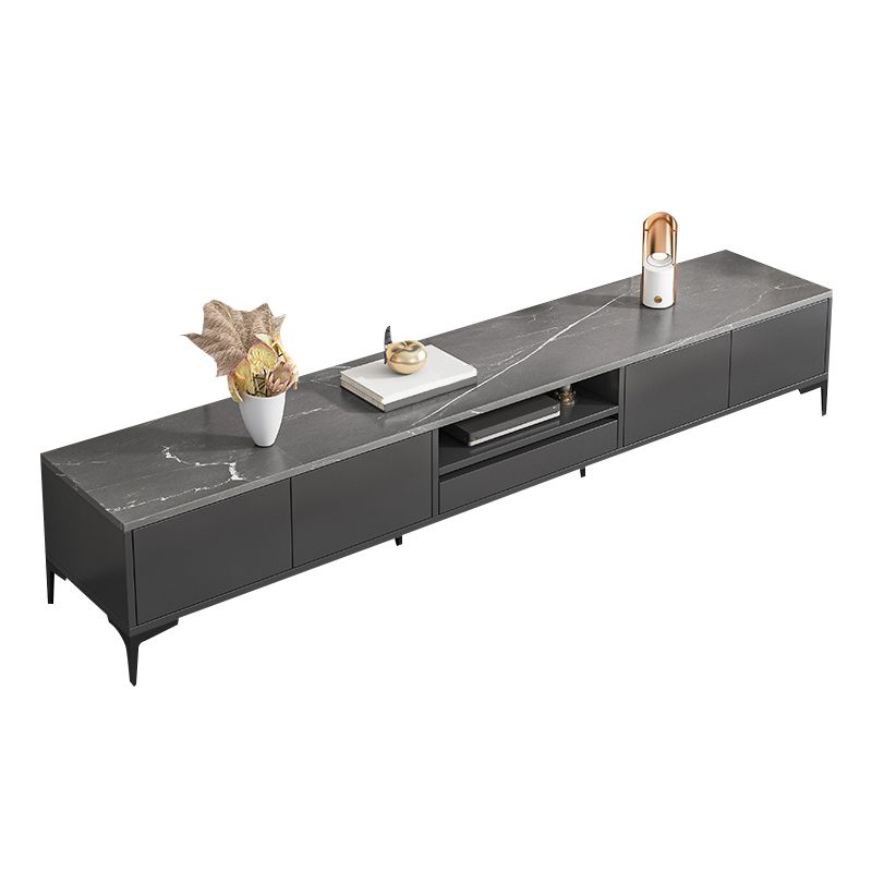 Glam TV Stand Console Open Storage Media Console for Living Room