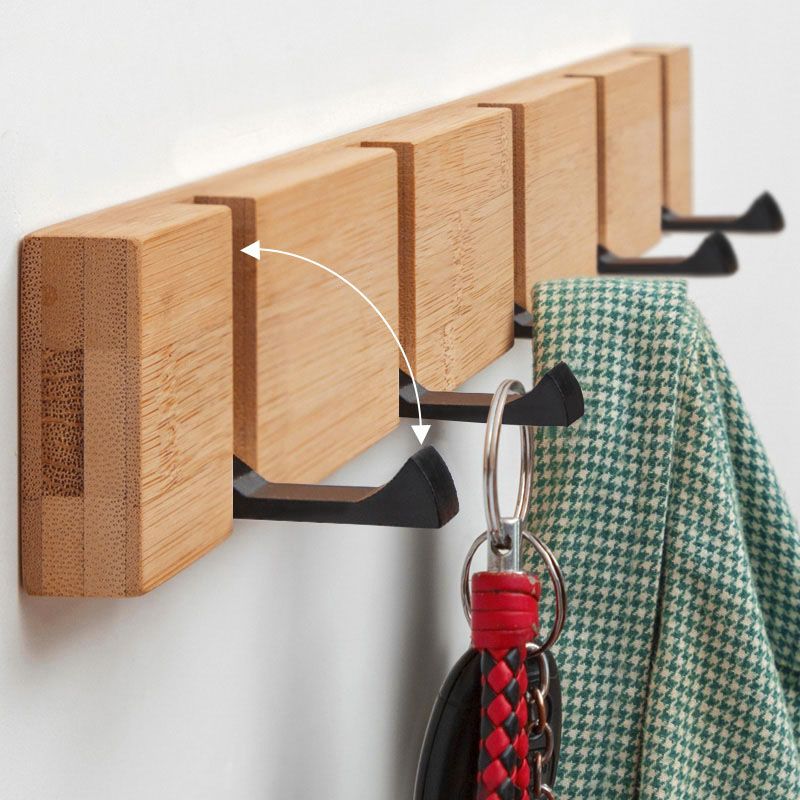 Wooden Coat Hanger Contemporary Style Home Wall Hanging Coat Rack