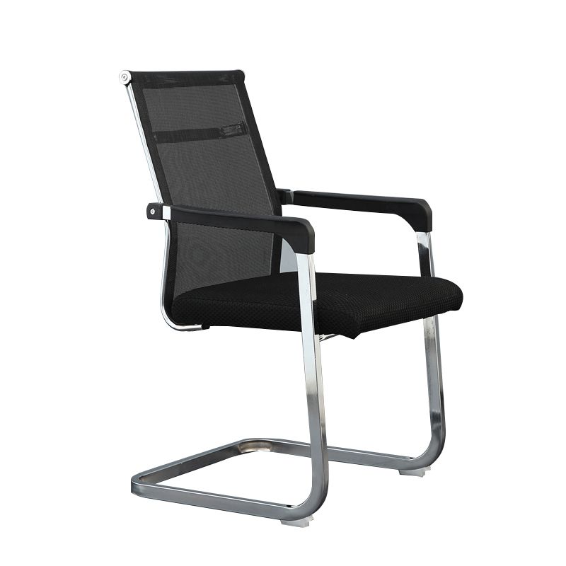 Silver Metal Modern Conference Chair With Breathable AirGrid Seat Office Chair