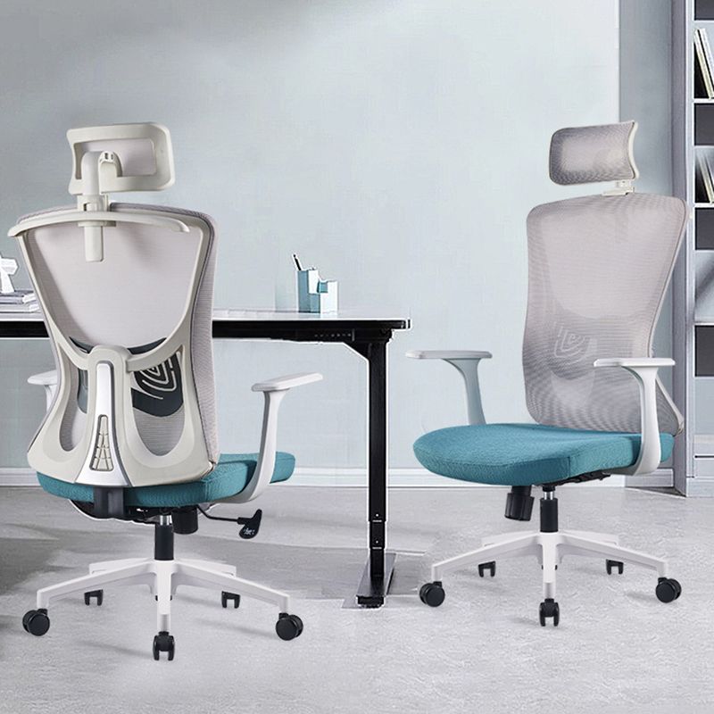 Modern Fixed Arms Office Chair No Distressing Adjustable Seat Height Ergonomic Desk Chair