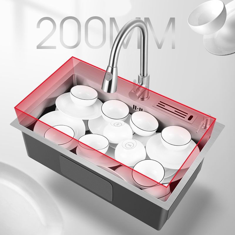 Classic Kitchen Sink Stainless Steel Friction Resistant Kitchen Sink with Drain Assembly