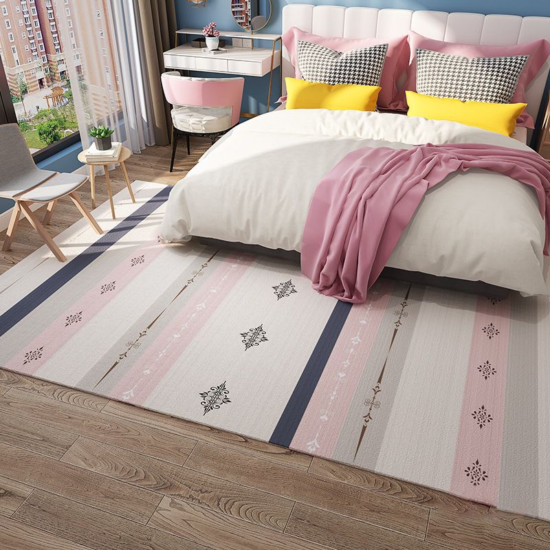 Tappeto tribale primitivo geometria multicolore moquette di supporto anti-slip rosato a zentali tappeti per la camera da letto