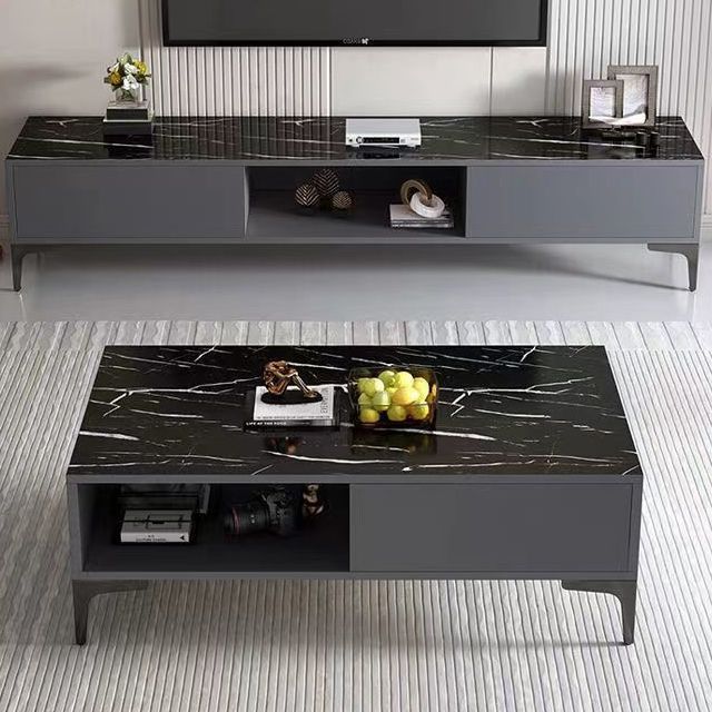 Faux Wood TV Media Stand Contemporary TV Console for Living Room