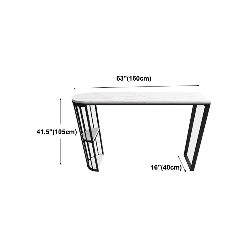 Moderna mesa de almacenamiento de almacenamiento de mármol en blanco y negro y mesa de cócteles