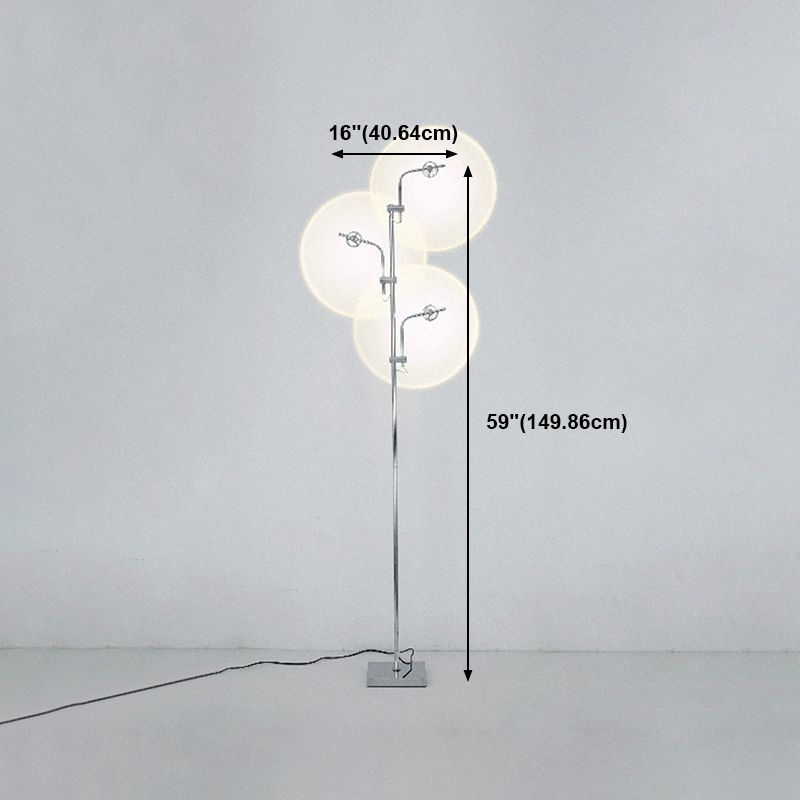 Modern Linear Floor Lamp Metal Multi Light LED Floor Light for Living Room