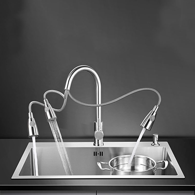 Classic Kitchen Sink Stainless Steel Friction Resistant Kitchen Sink with Drain Assembly