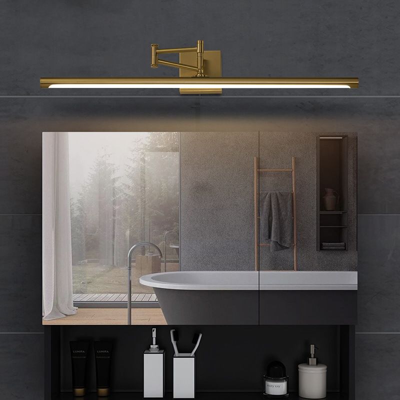 Elongated Metal Wall Mounted Vanity Lights Modern Vanity Lighting Fixtures for Bathroom