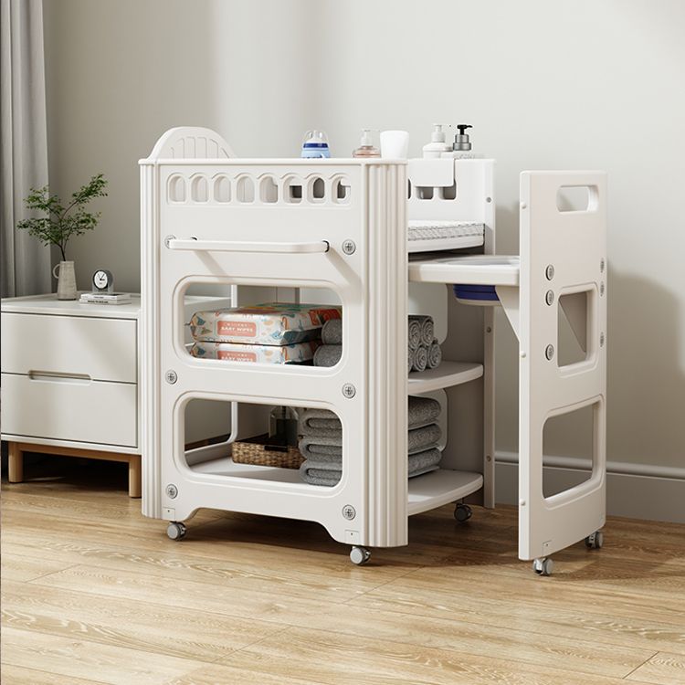 White Baby Changing Table Modern Changing Table with Storage