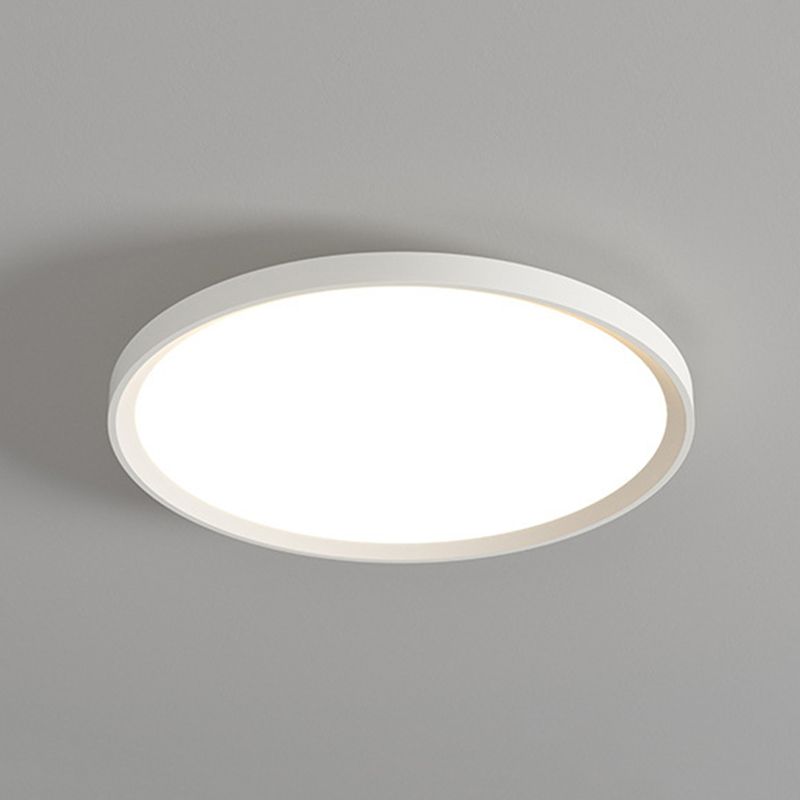 LED White Ceiling Light Modernism Round Flush Mount Lighting for Bedroom