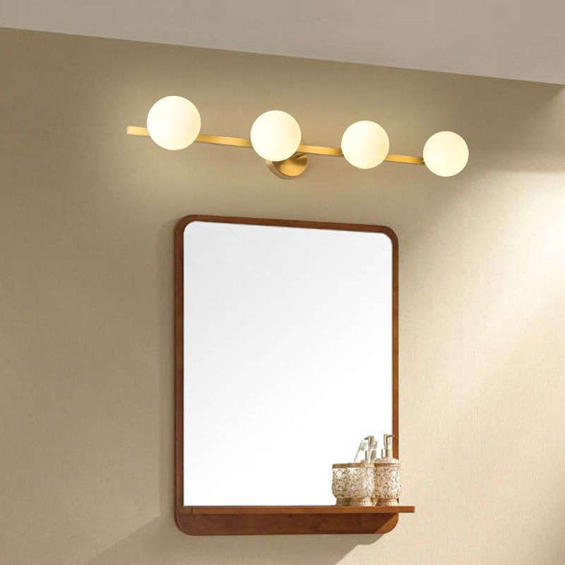 Postmodern Vanity Light Strip Glass Ball Vanity Lighting Fixture for Bathroom