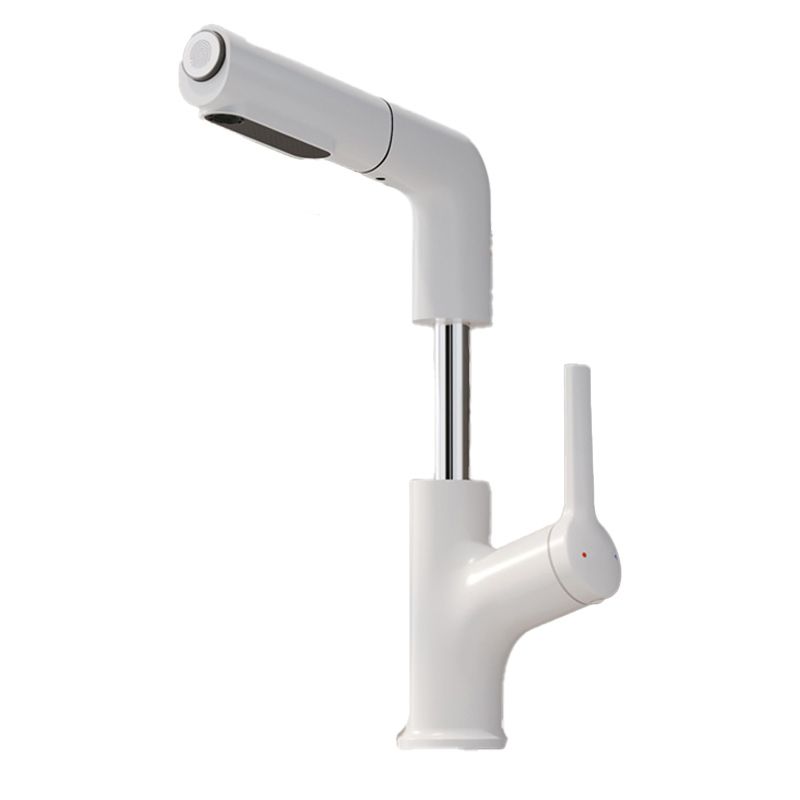 High-Arc Bathroom Vessel Faucet Swivel Spout with Pull Out Sprayer