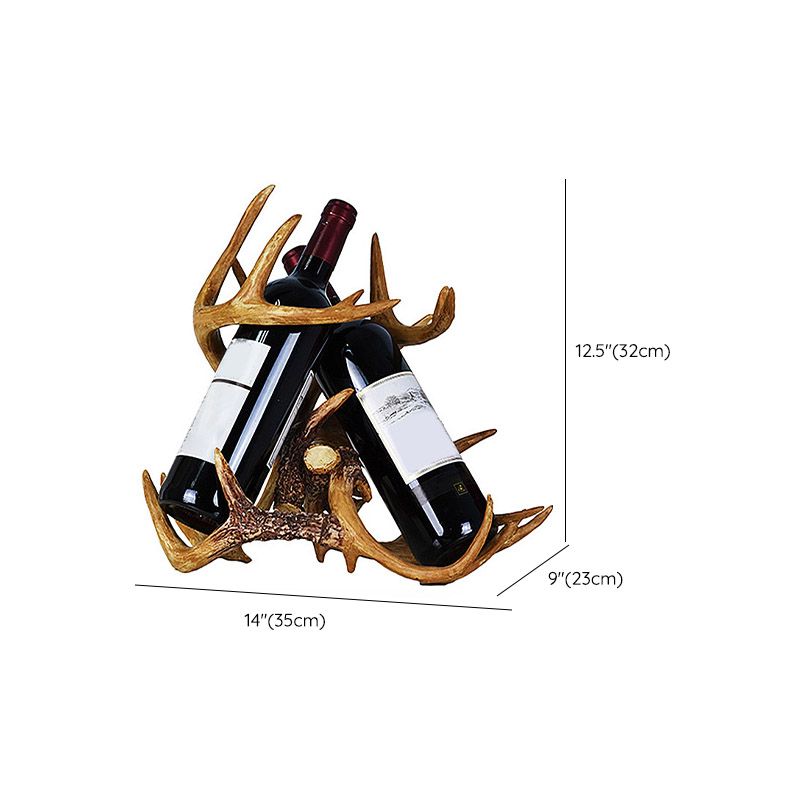 Modern Simple Resin Wine Rack Antler Shape Wine Bottle Rack for Kitchen