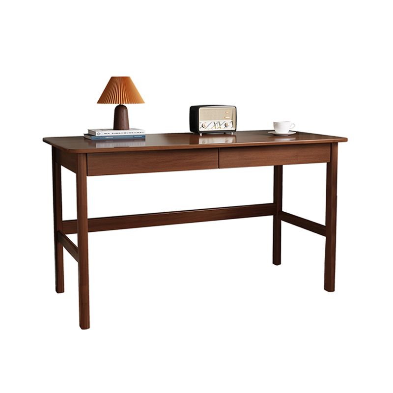 Solid Wood Rectangular Home Office Desk 29.5 Inch High Writing Desk