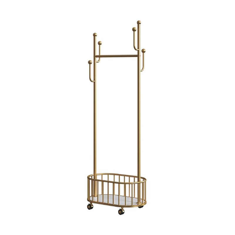 Glam Hall Stand Metal No Distressing Shelving Hooks Included Free Standing Coat Rack