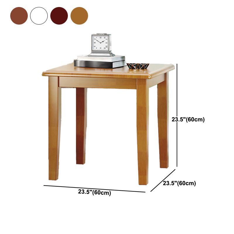 Square/round Coffee Table with Solid Wood Base with 4 Legs Cocktail Table