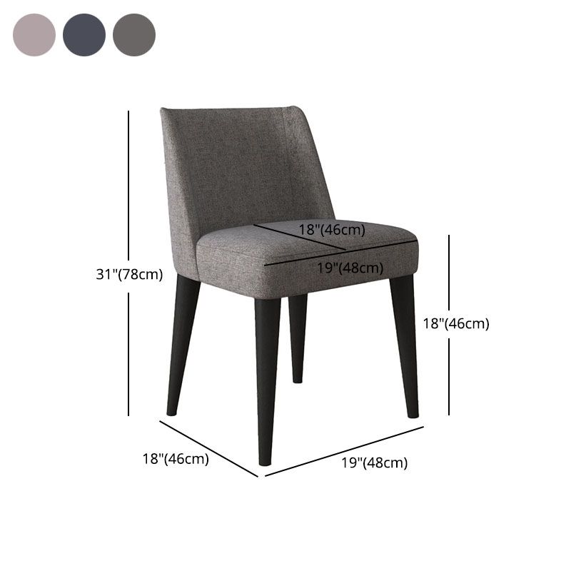 Modern Chairs Dining Armless Chair with Wooden Legs for Kitchen