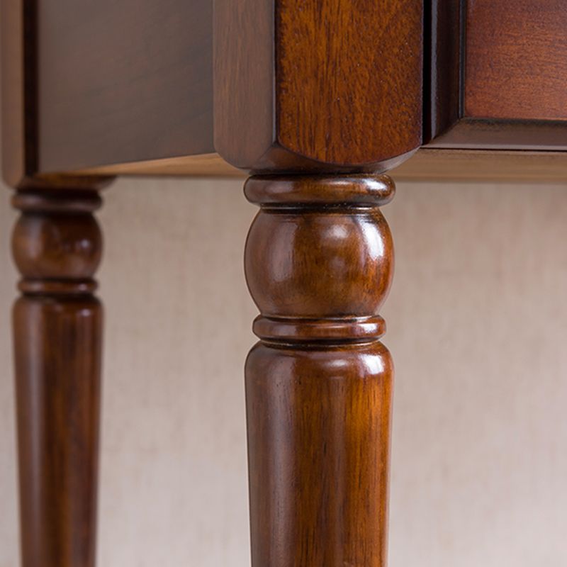 Traditional Wooden Makeup Vanity Desk Table With Drawer in Grand Walnut