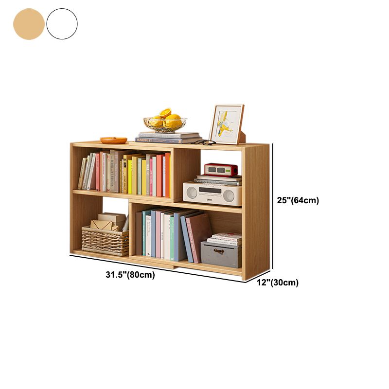 Wooden Engineered Wood Bookshelf Closed Back Modern Bookcase with Shelves