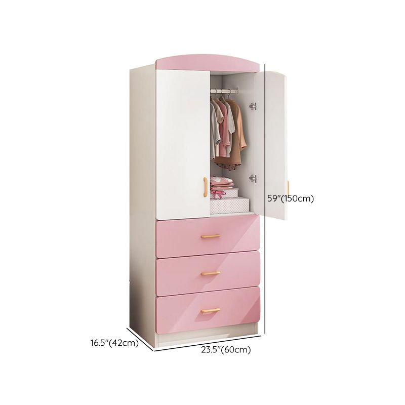 Manufactured Wood Kids Closet Modern Bedroom Wardrobe Closet with Cloth Rod