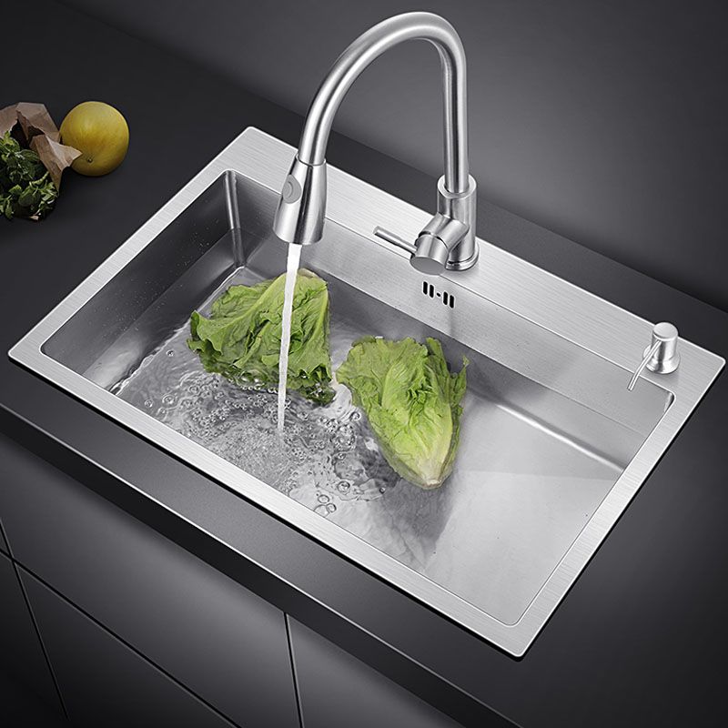 Classic Kitchen Sink Stainless Steel Friction Resistant Kitchen Sink with Drain Assembly